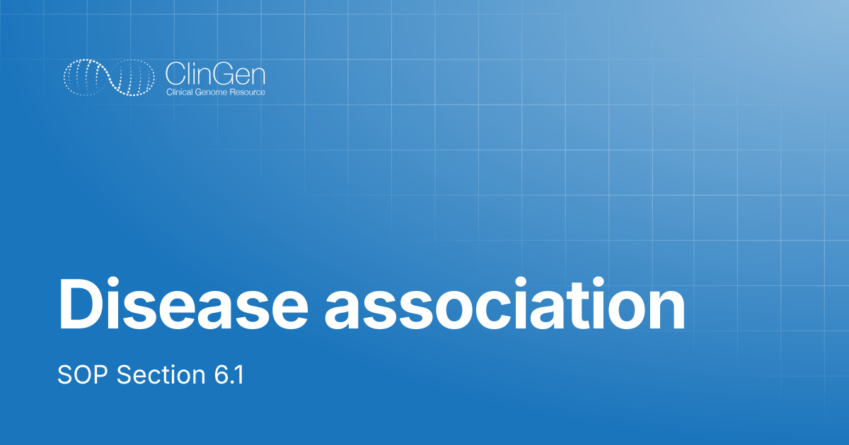 Disease association | Help Docs